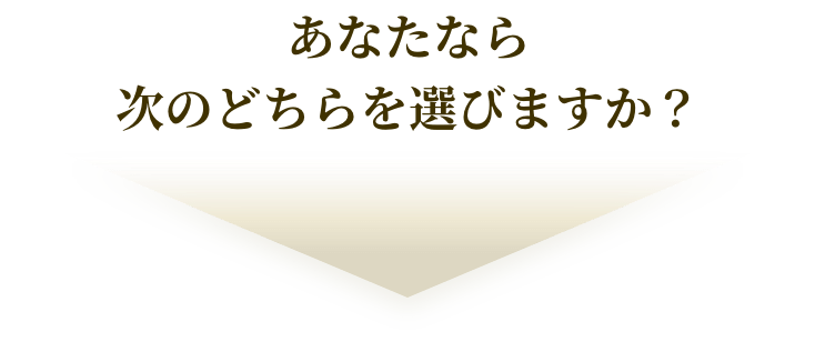 あなたなら次のどちらを選びますか？