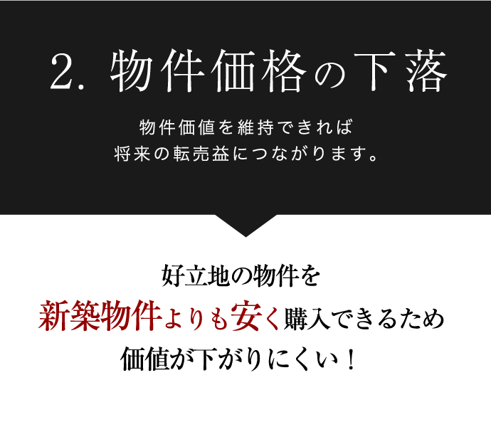 物件価格や家賃の下落